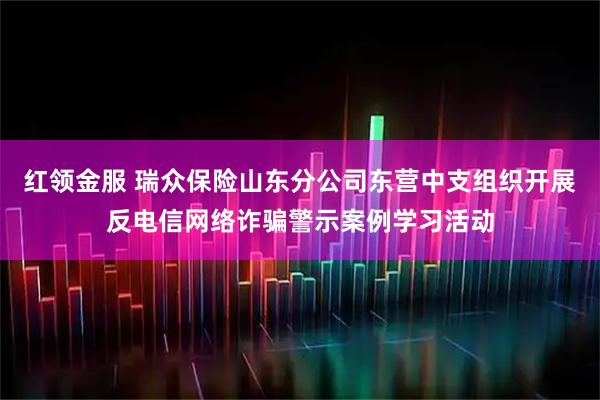 红领金服 瑞众保险山东分公司东营中支组织开展反电信网络诈骗警示案例学习活动